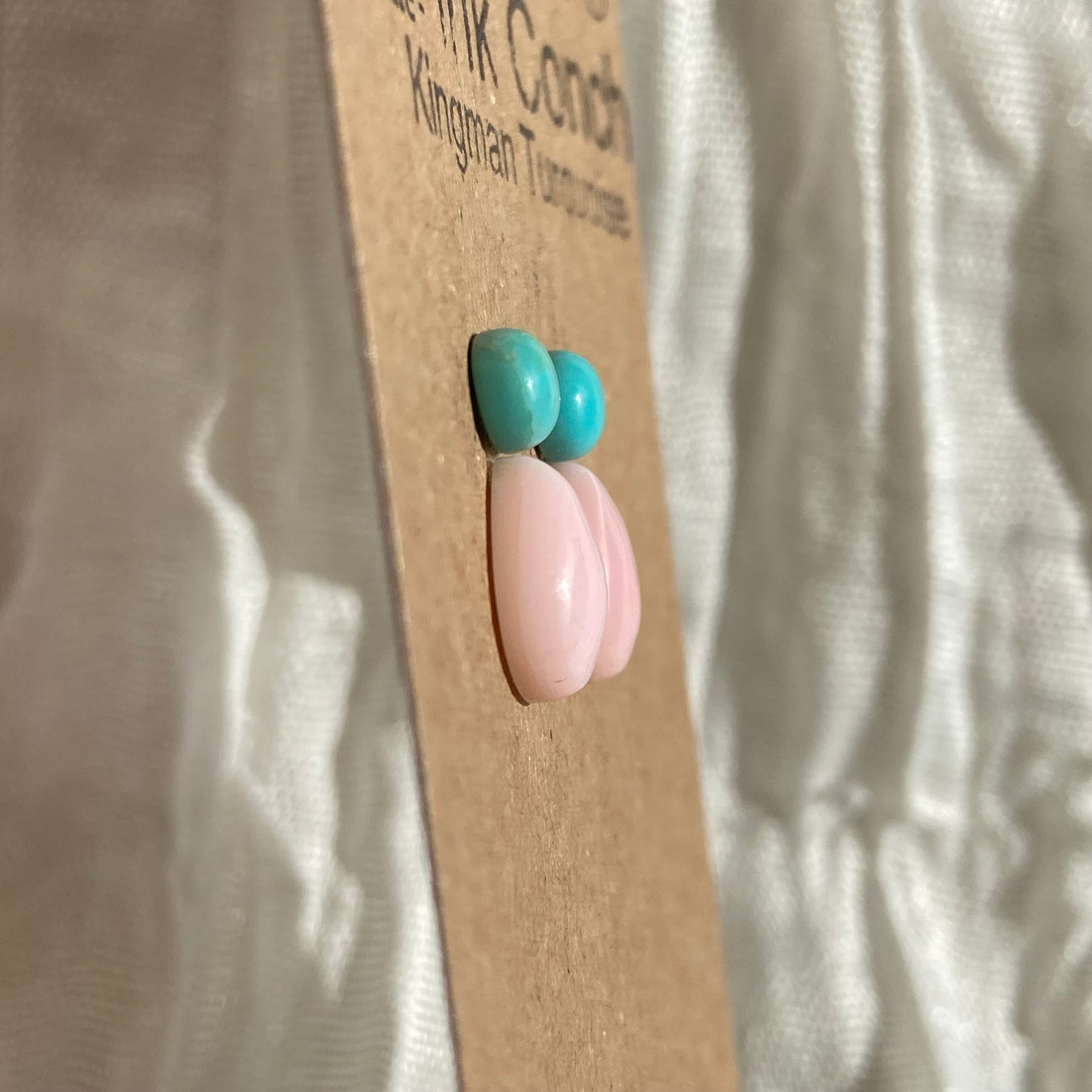 Pink Conch / Kingman Turquoise Cabochon - MIX188 16BF870D-765A-4A76-8DC2-C2EF47FA797A Brandedandwild.com