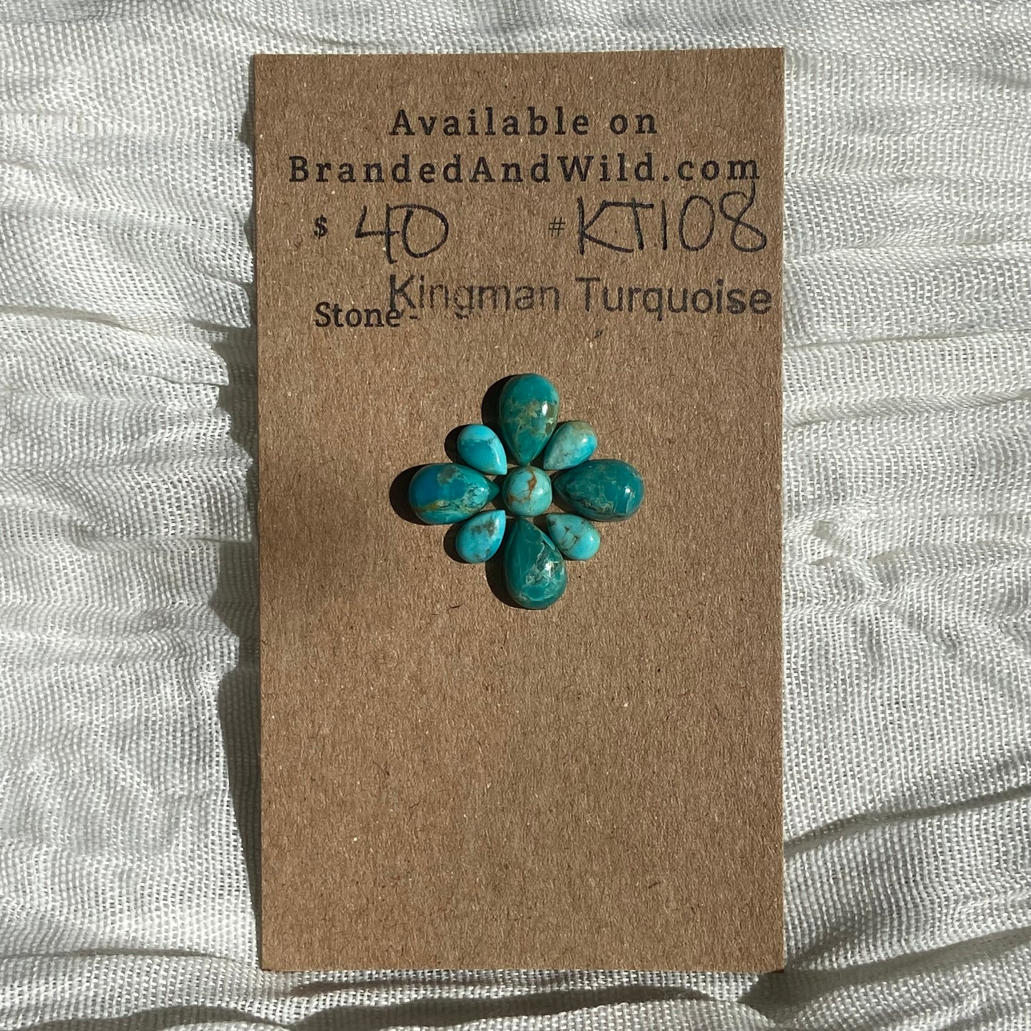 Kingman Turquoise Cabochon - KT108 16C00BF6-DC7A-4B93-9C3B-F6C55E2037B9 Brandedandwild.com