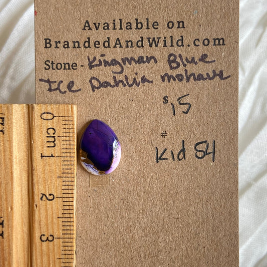 Ice Blue Dahlia Cabochon - KID54 16E4BA8E-48A4-4700-A020-D98FA3932821 Brandedandwild.com