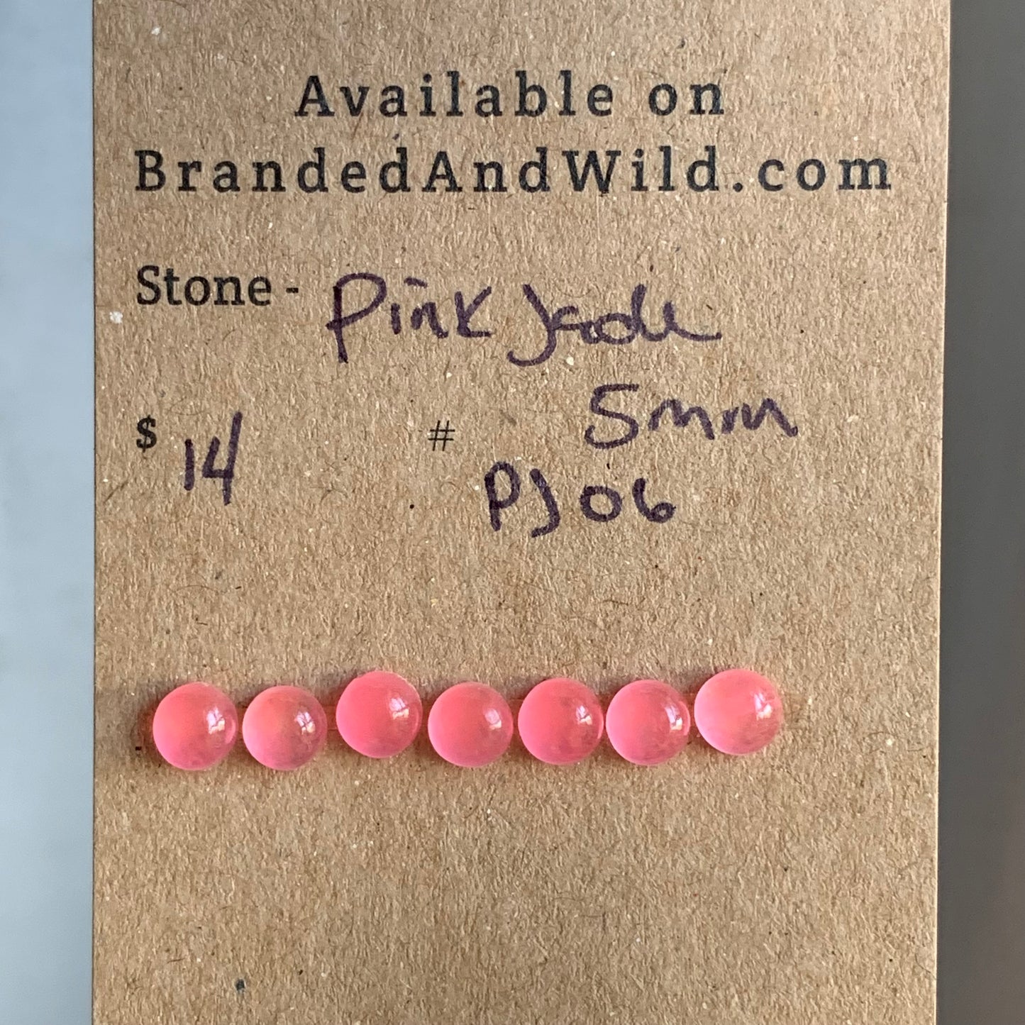 Pink Jade Cabochon 5mm - PJ06