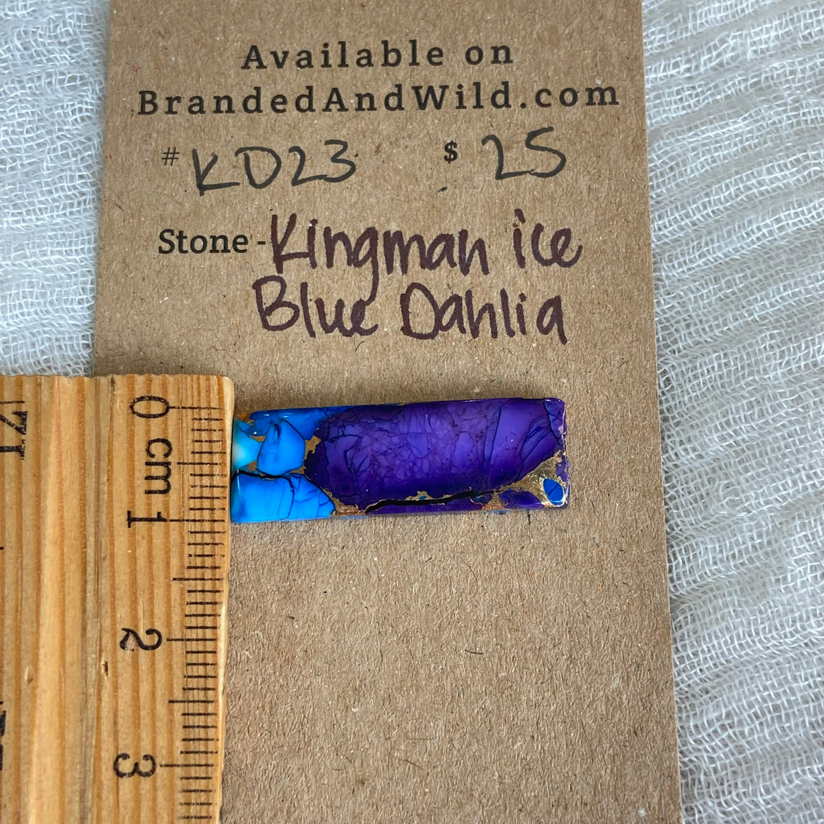 Kingman Ice Blue Dahlia Cabochon - KD23