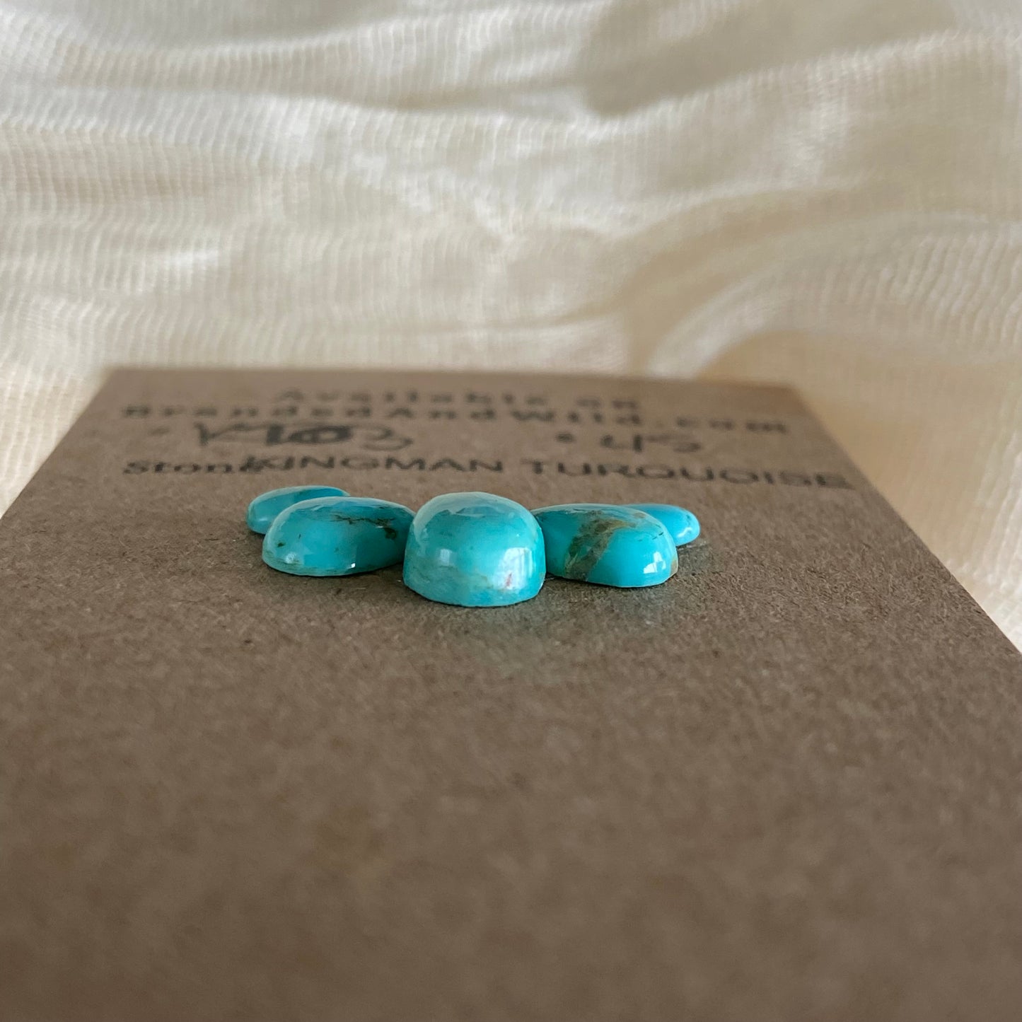 Kingman Turquoise Cabochon - KT03 16F55E39-0BDD-4333-A262-3FB9D5A14AB8 Brandedandwild.com