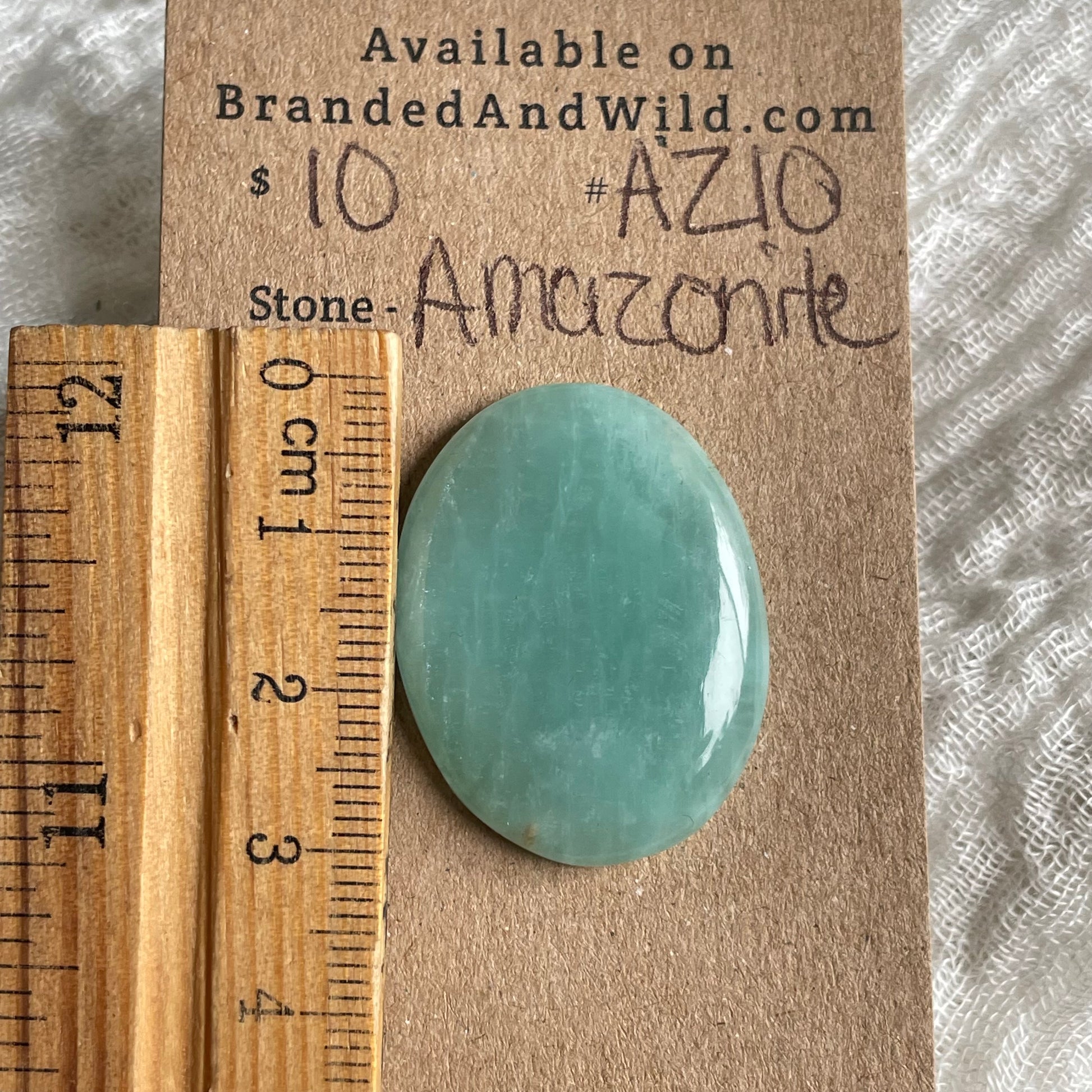 Amazonite Cabochon - AZ10 16F5F88C-F731-4F15-95A3-CBD3CB8D9D7D Brandedandwild.com
