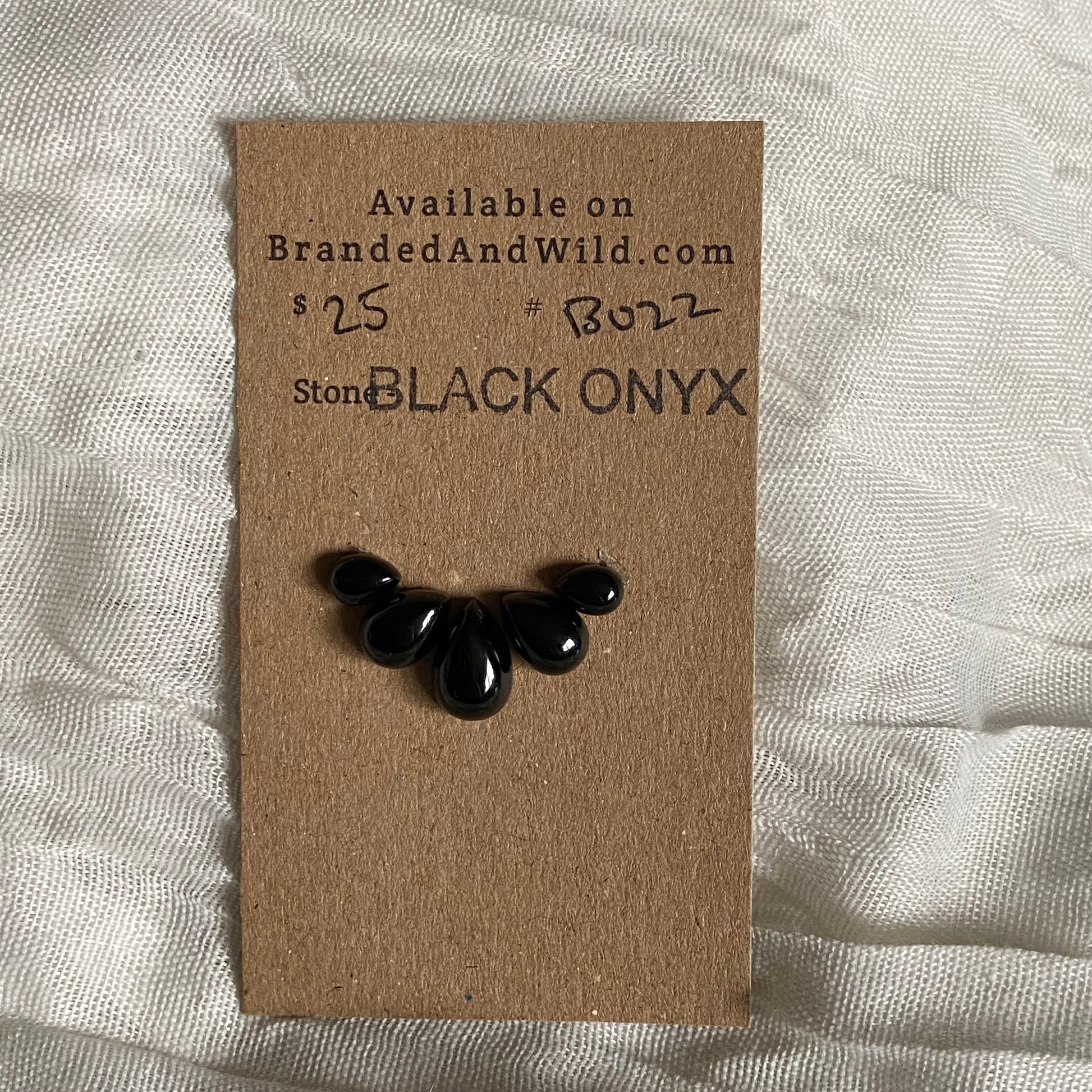 Black Onyx - Cabochon - B022 16FD15EF-4C99-4B5B-95B5-6A3FF3A39C92 Brandedandwild.com