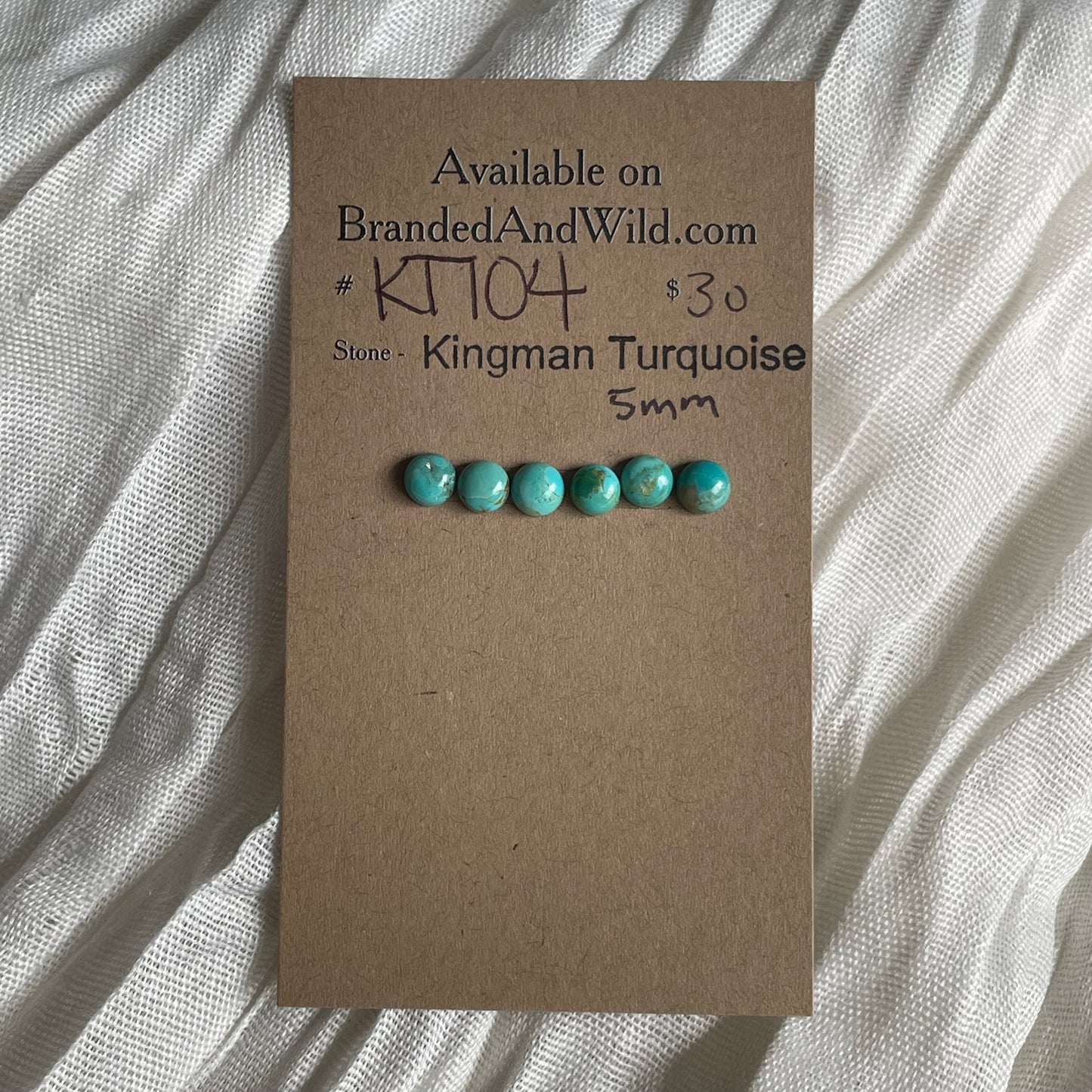 Kingman Turquoise Cabochon - KT104 175B71B0-06D6-4657-81A9-6DE01E03930B Brandedandwild.com