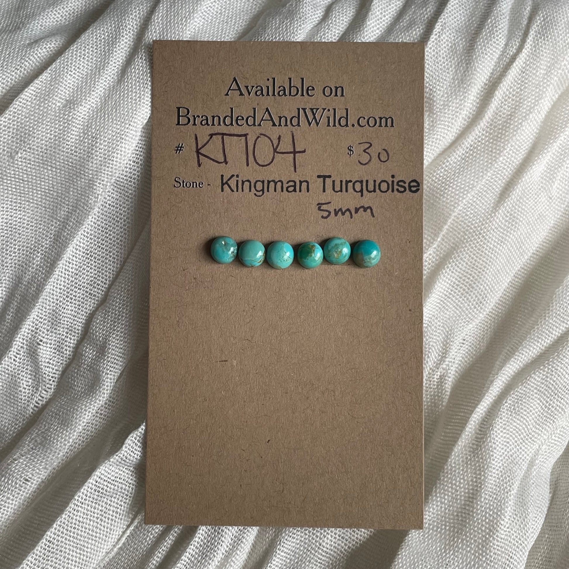 Kingman Turquoise Cabochon - KT104 175B71B0-06D6-4657-81A9-6DE01E03930B Brandedandwild.com