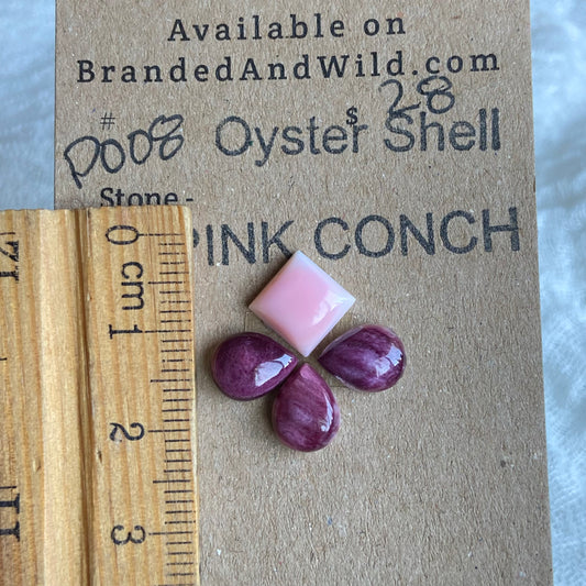 Pink Conch / Oyster Shell Cabochon - P023 (Copy) 176324DB-50C0-4017-8E4B-BBC7A00F72E7 Brandedandwild.com