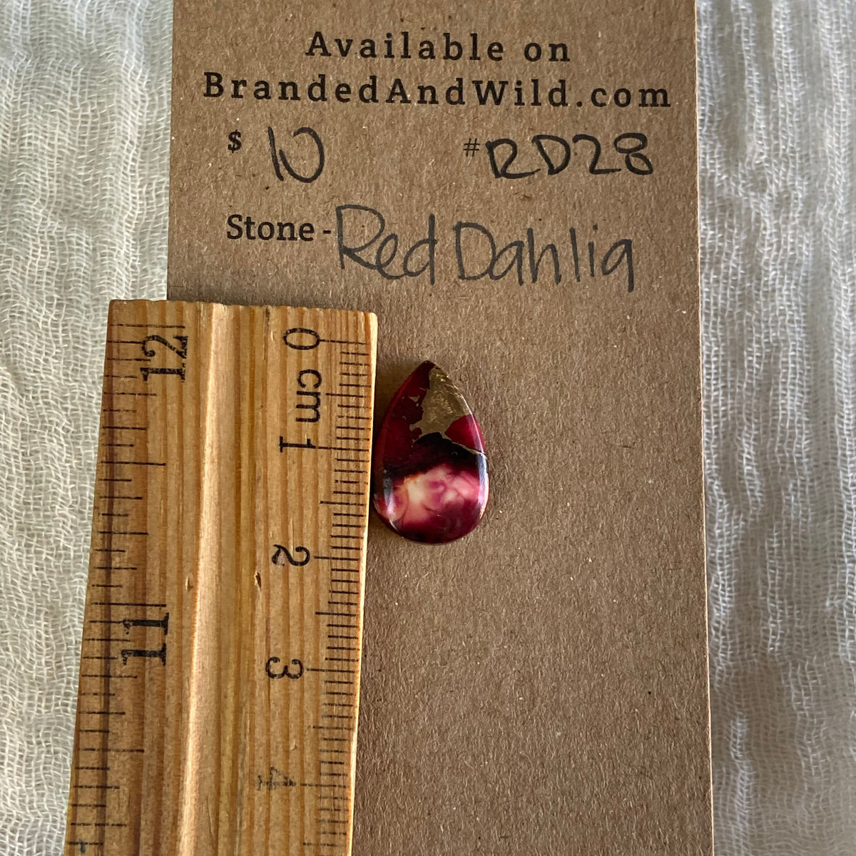 Red Dahlia Cabochon - RD28