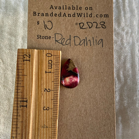 Red Dahlia Cabochon - RD28