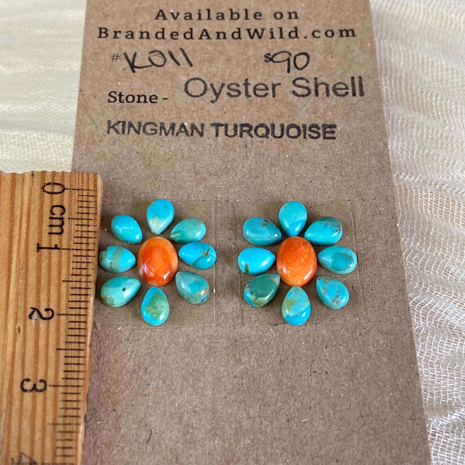 Oystershell / Kingman Turquoise Cabochon - K011 17753724-7365-46D9-BA2E-2B04273BA1CC Brandedandwild.com