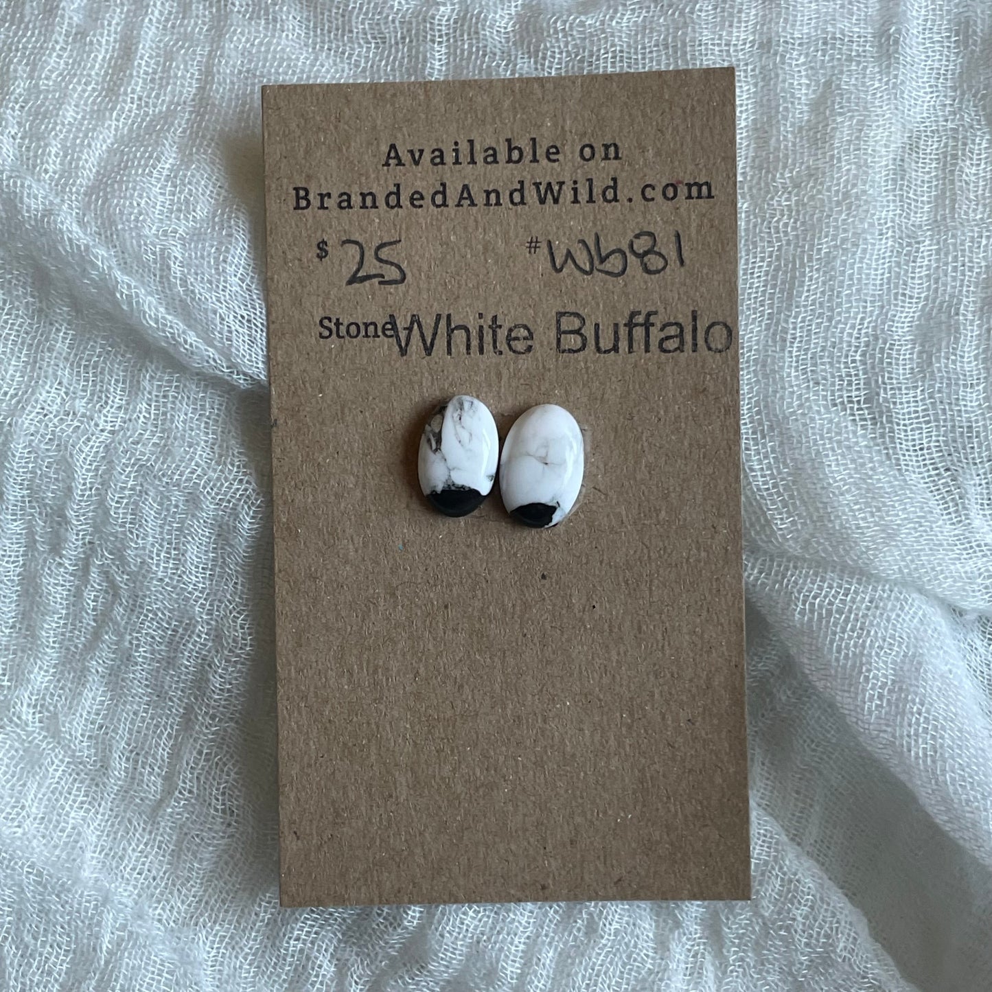 White Buffalo Cabochon - WB81