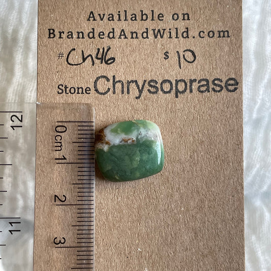 Chrysoprase Cabochon - Ch46 17A62204-6937-4A9C-B6FE-320EB5B9D0E8 Brandedandwild.com