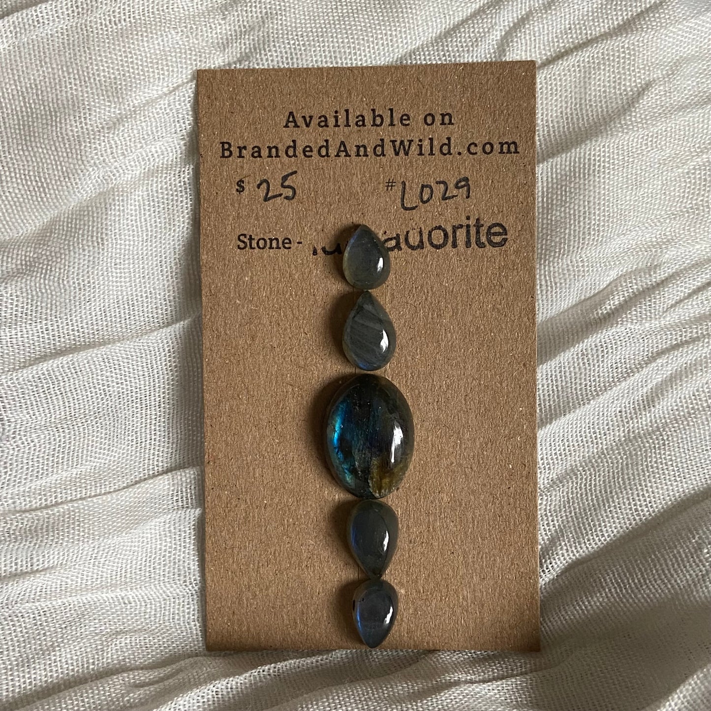 Labradorite Cabochon - L029 17FC0D3D-9748-468A-856E-B0E1F4EC559A Brandedandwild.com