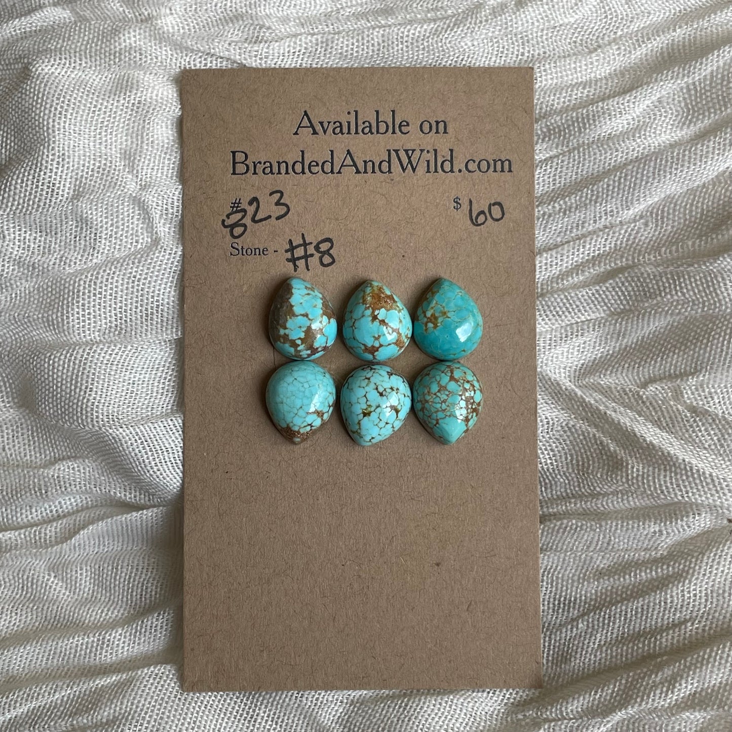 #8 Turquoise Cabochon - #823 18051DAF-42F5-49FE-B800-FF856FA7B64F Brandedandwild.com