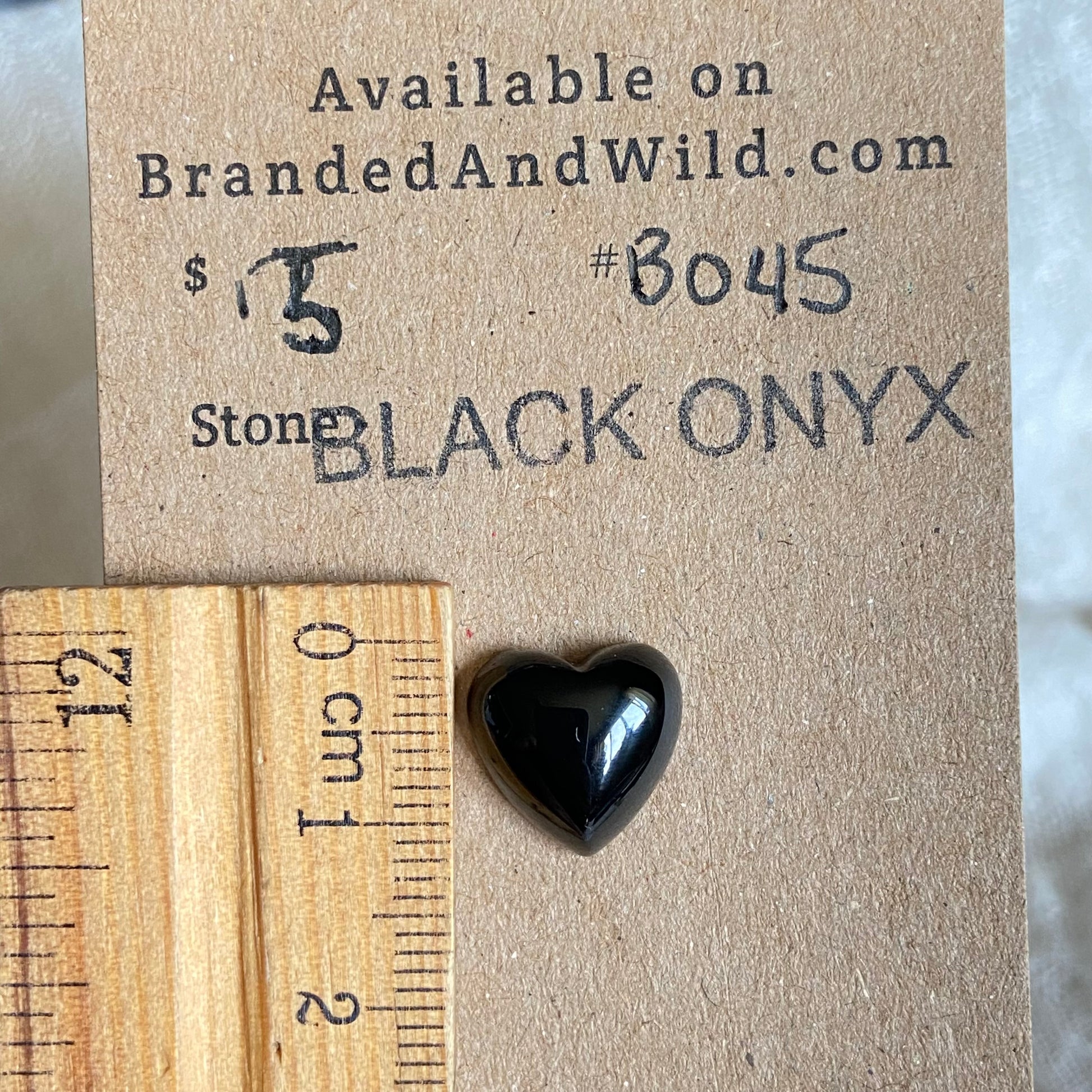 Black Onyx Cabochon - B045 180C5CD0-8886-4CB4-B5DB-0EC604B13BF5 Brandedandwild.com