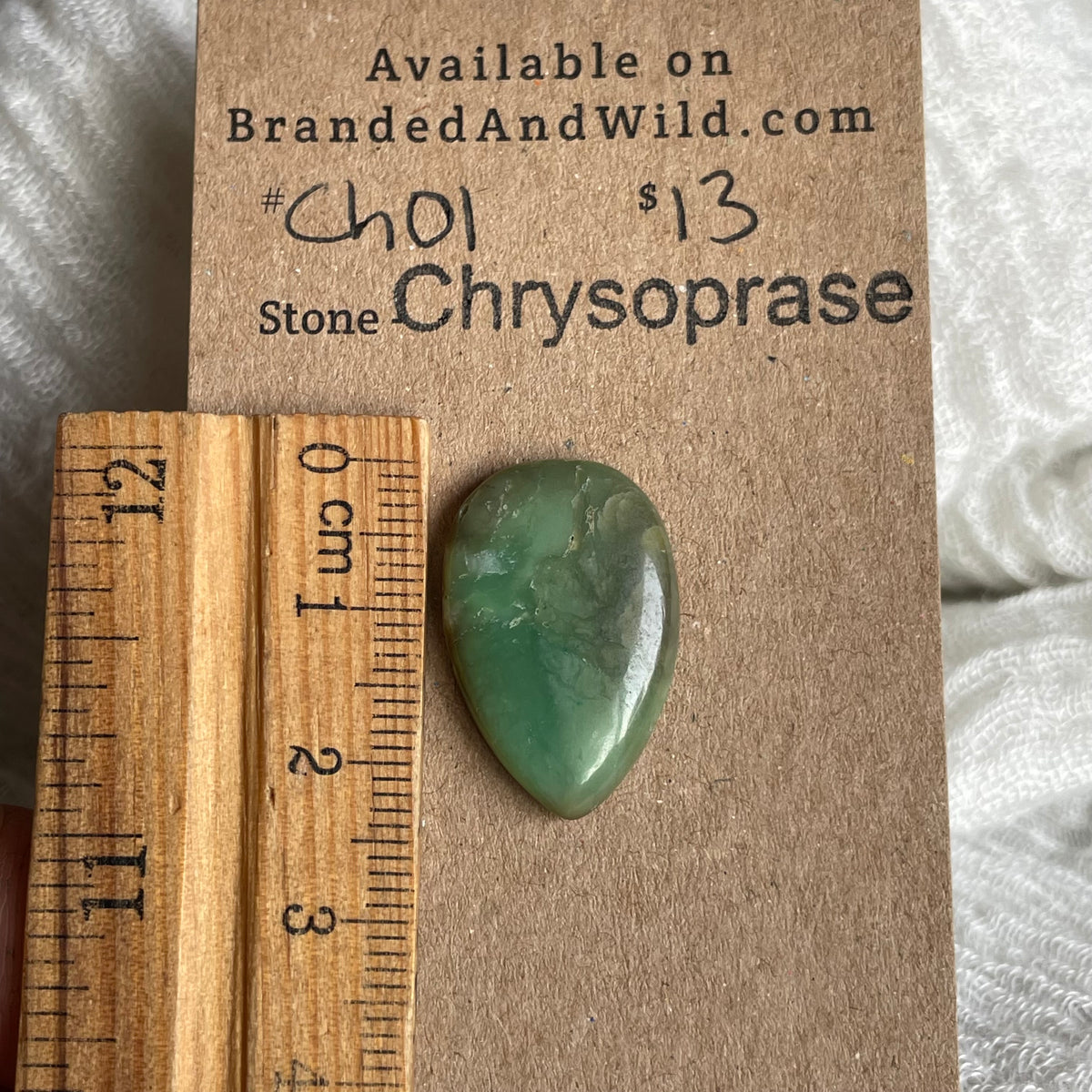 Chrysoprase Cabochon - Ch01 181FBC51-2F94-4488-8168-608D5E811676 Brandedandwild.com