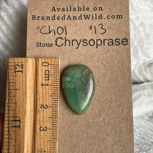 Chrysoprase Cabochon - Ch01 181FBC51-2F94-4488-8168-608D5E811676 Brandedandwild.com