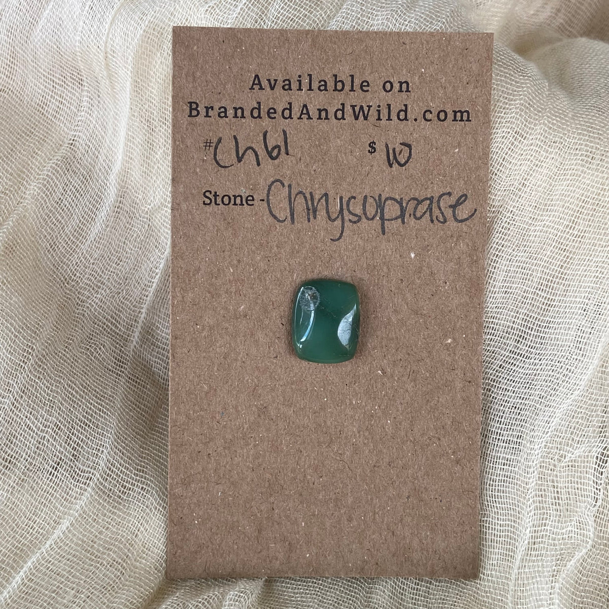 Chrysoprase Cabochon - Ch61 1858AEF2-B7C9-4347-B984-86C673E7CD4C Brandedandwild.com