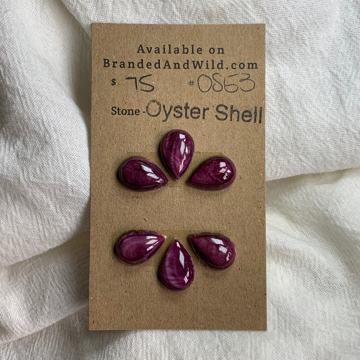 Oyster Shell Cabochon - OS53 185D230C-08A1-4F83-A958-885255DD2FCD Brandedandwild.com