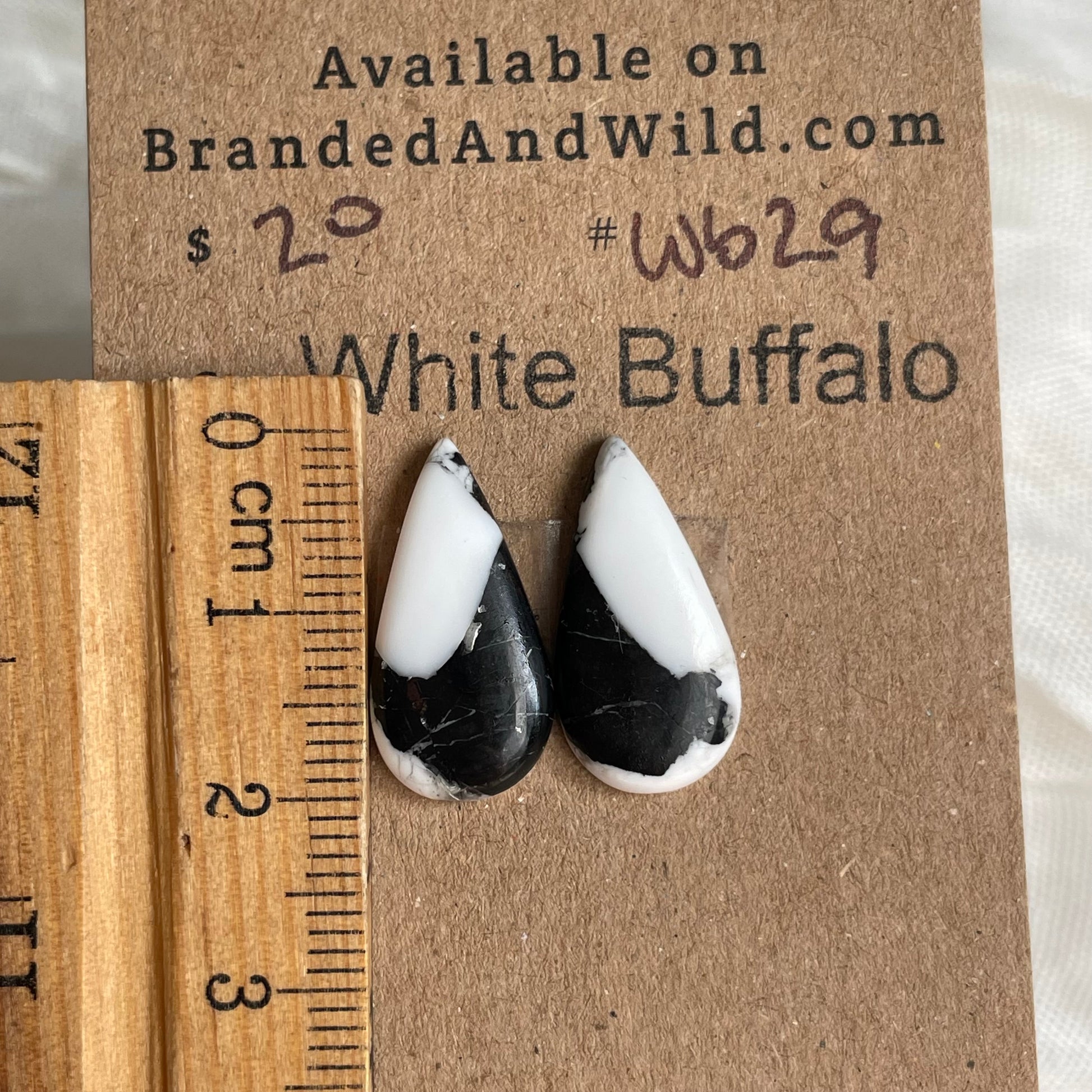 White Buffalo Cabochon - WB29 18771012-613F-4BF2-9899-2DDBB586E79C Brandedandwild.com