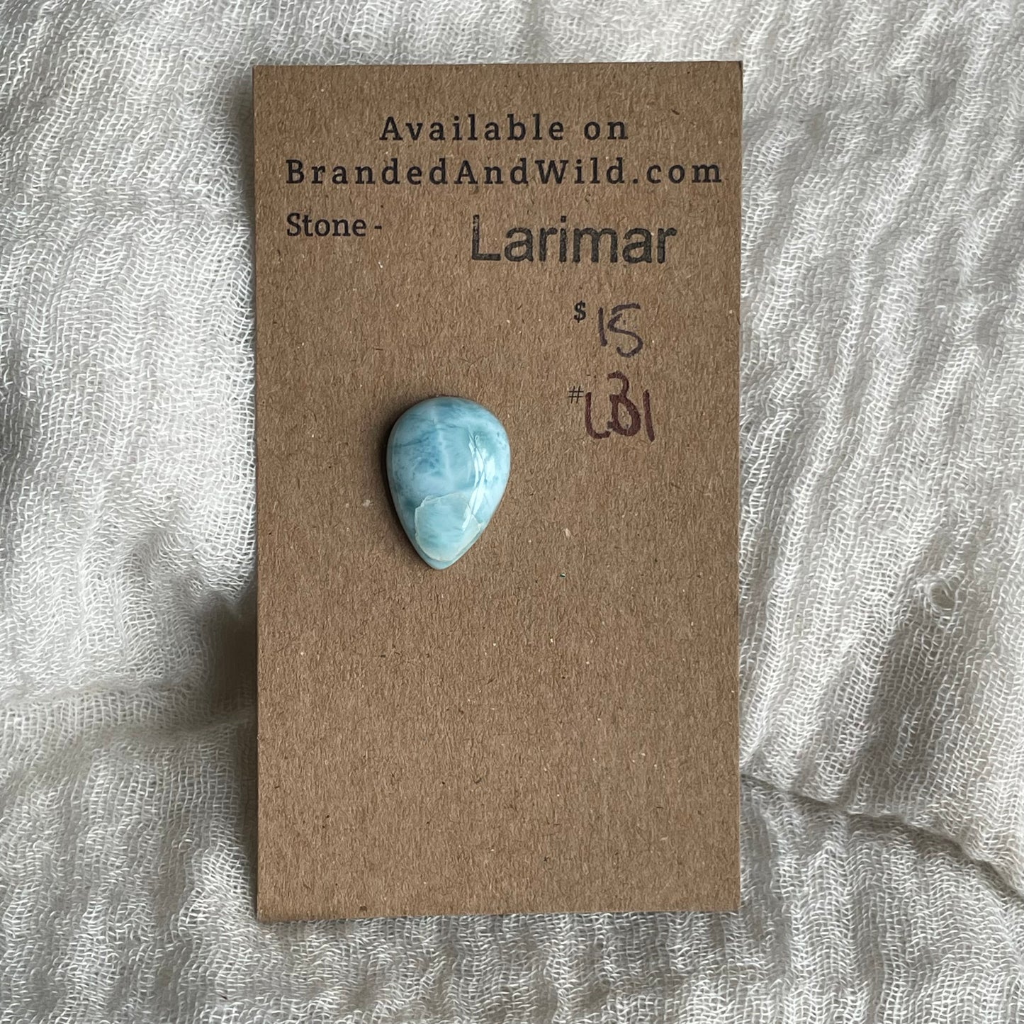 Larimar Cabochon - L31 18BC780A-5554-4B3F-9442-E5444EAD48B6 Brandedandwild.com