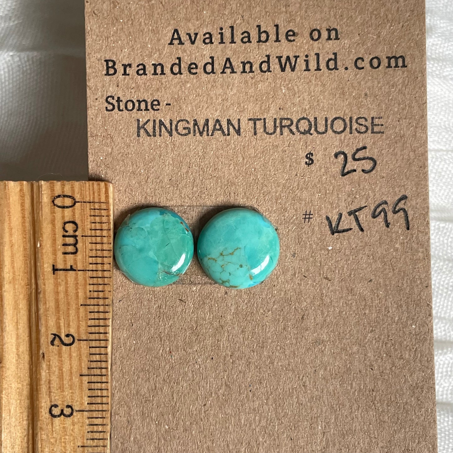 Kingman Turquoise Cabochon - KT99 18DA66D4-D6FE-4B90-A2E6-8E0D17847C0D Brandedandwild.com