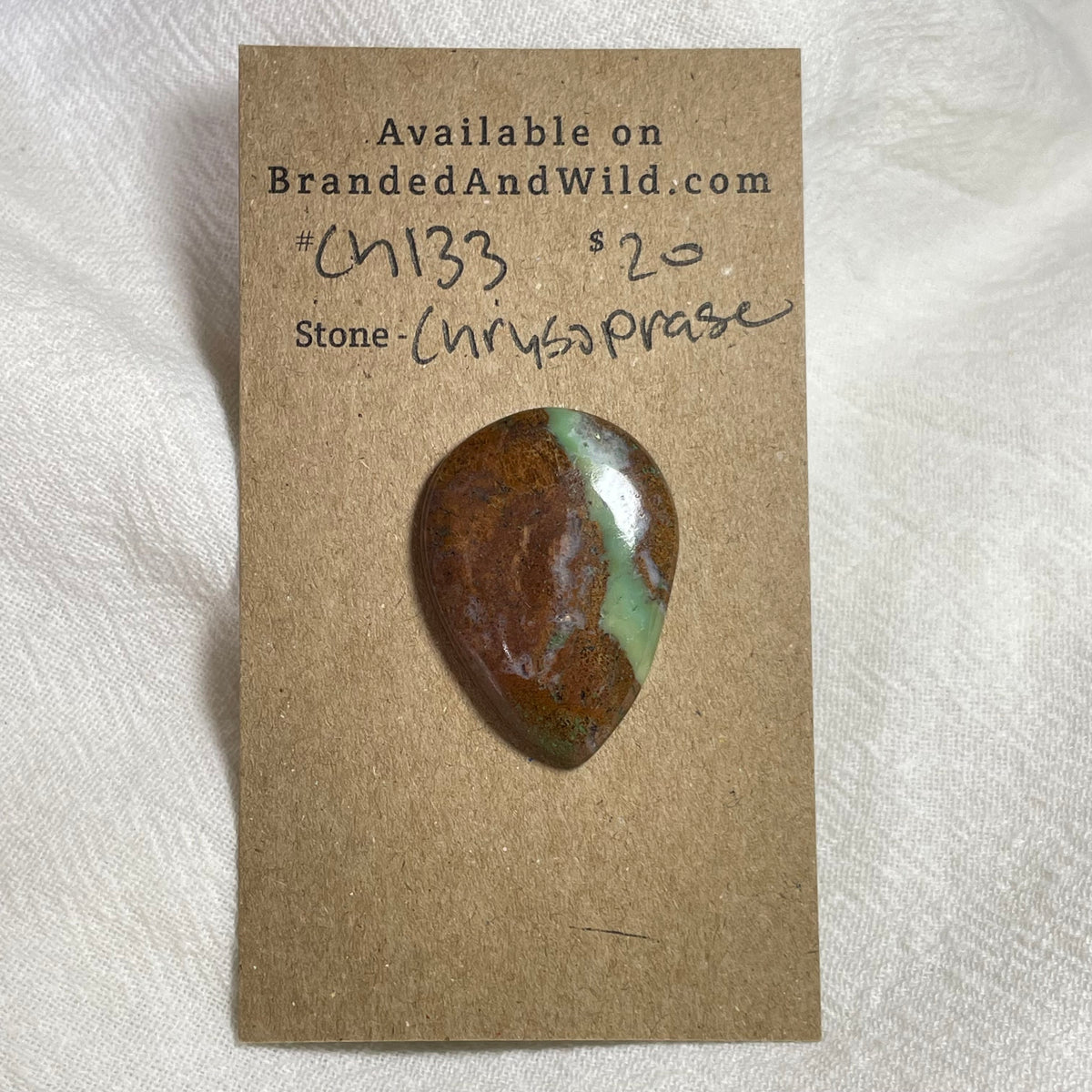 Chrysoprase Cabochon - CH133 18DB4A3D-4F9D-40CA-9F17-519D01A73306 Brandedandwild.com