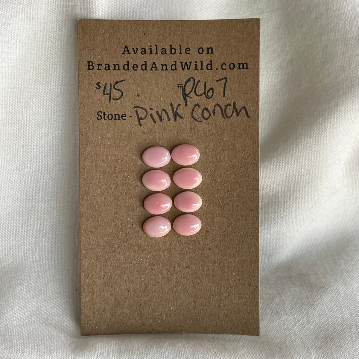 Pink Conch Cabochon - PC67 18DC992C-85CA-4D69-B2E1-0C828D58FED1 Brandedandwild.com