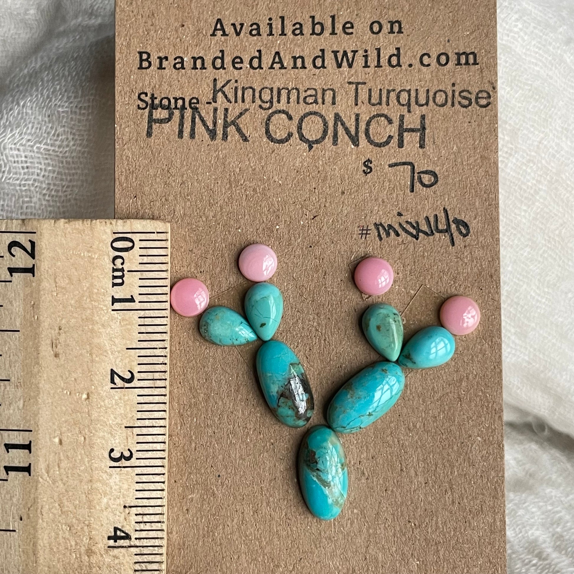 Kingman / Pink Conch Cabochon - Mix140 18F8575D-43DA-415D-8158-409D12C40306 Brandedandwild.com