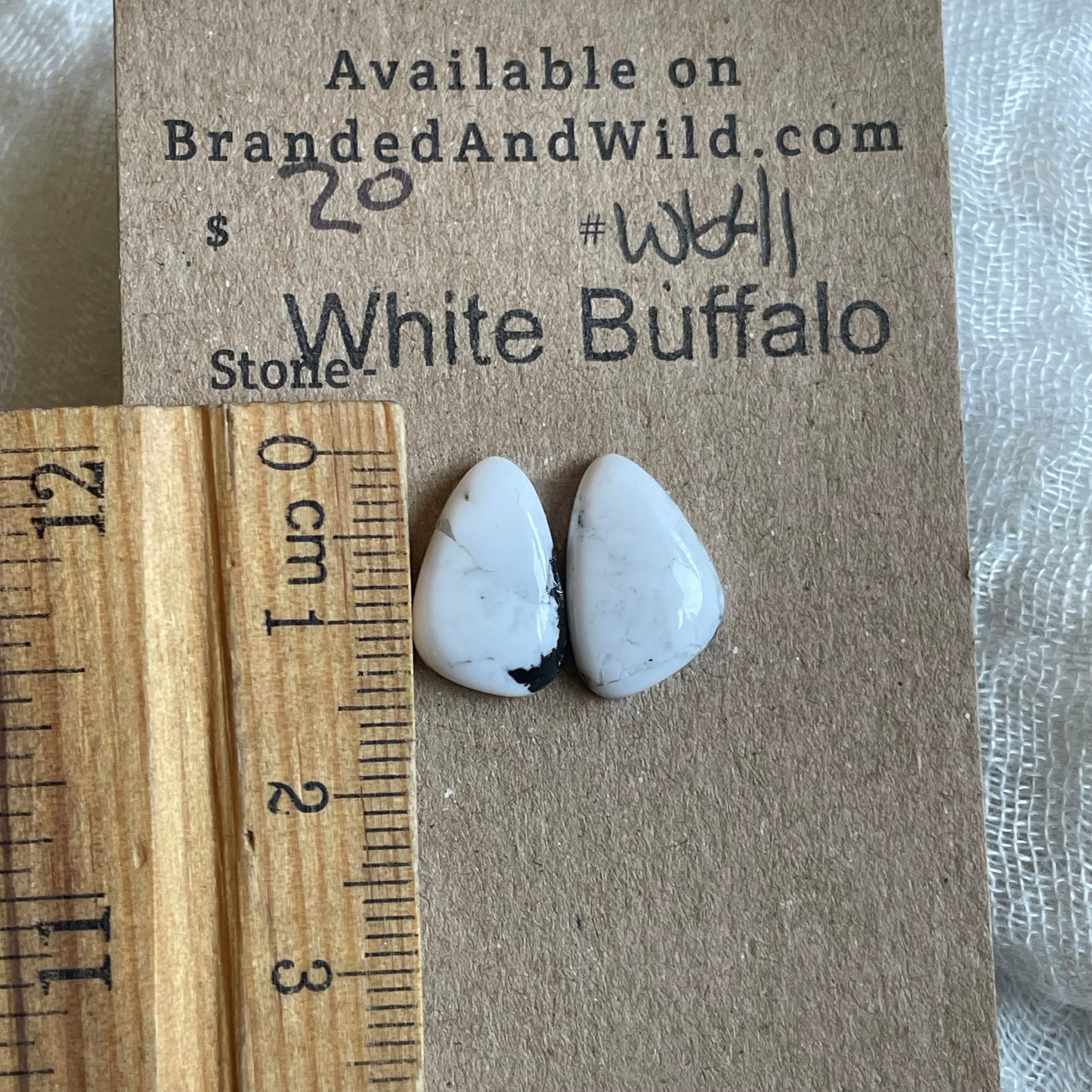 White Buffalo Cabochon - WB41 19118418-5EA8-4622-B561-702DA5C29C2D Brandedandwild.com