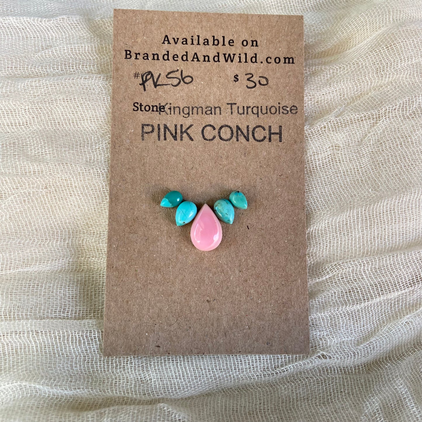 Pink Conch / Kingman Cabochon - PK56 1927ED76-B0C5-4A26-B95E-6CBA860EC6A5 Brandedandwild.com