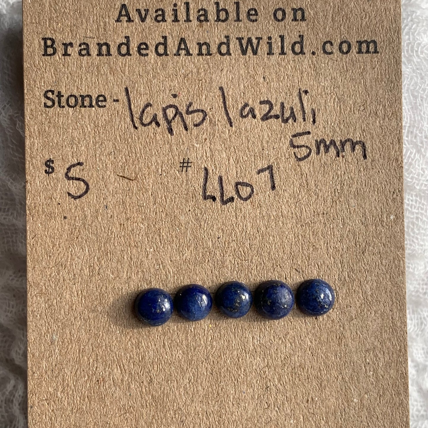 Lapis Lazuli Cabochon 5mm - LL07