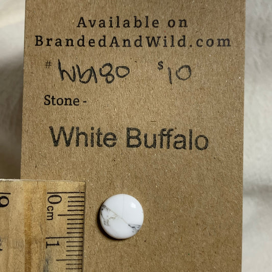 White Buffalo Cabochon - WB180 19476CEA-8D29-44A6-9060-5DEF0113DD21 Brandedandwild.com