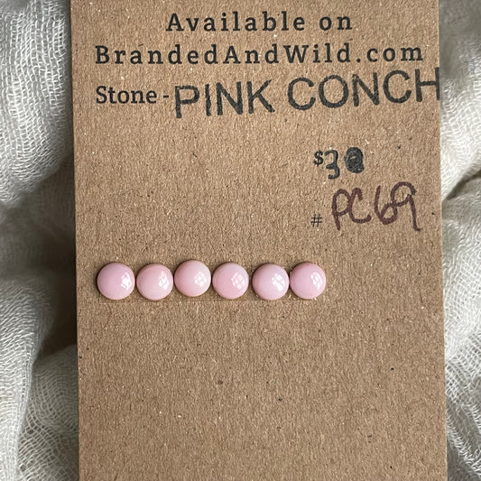 Pink Conch Cabochon - PC69 19584B93-2207-4440-9485-12E0B7090A72 Brandedandwild.com