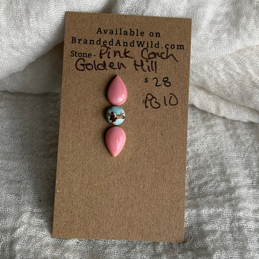 Pink Conch/Golden Hill Cabochon - PG10