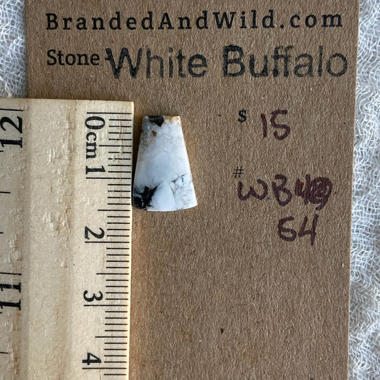 White Buffalo Cabochon - WB54