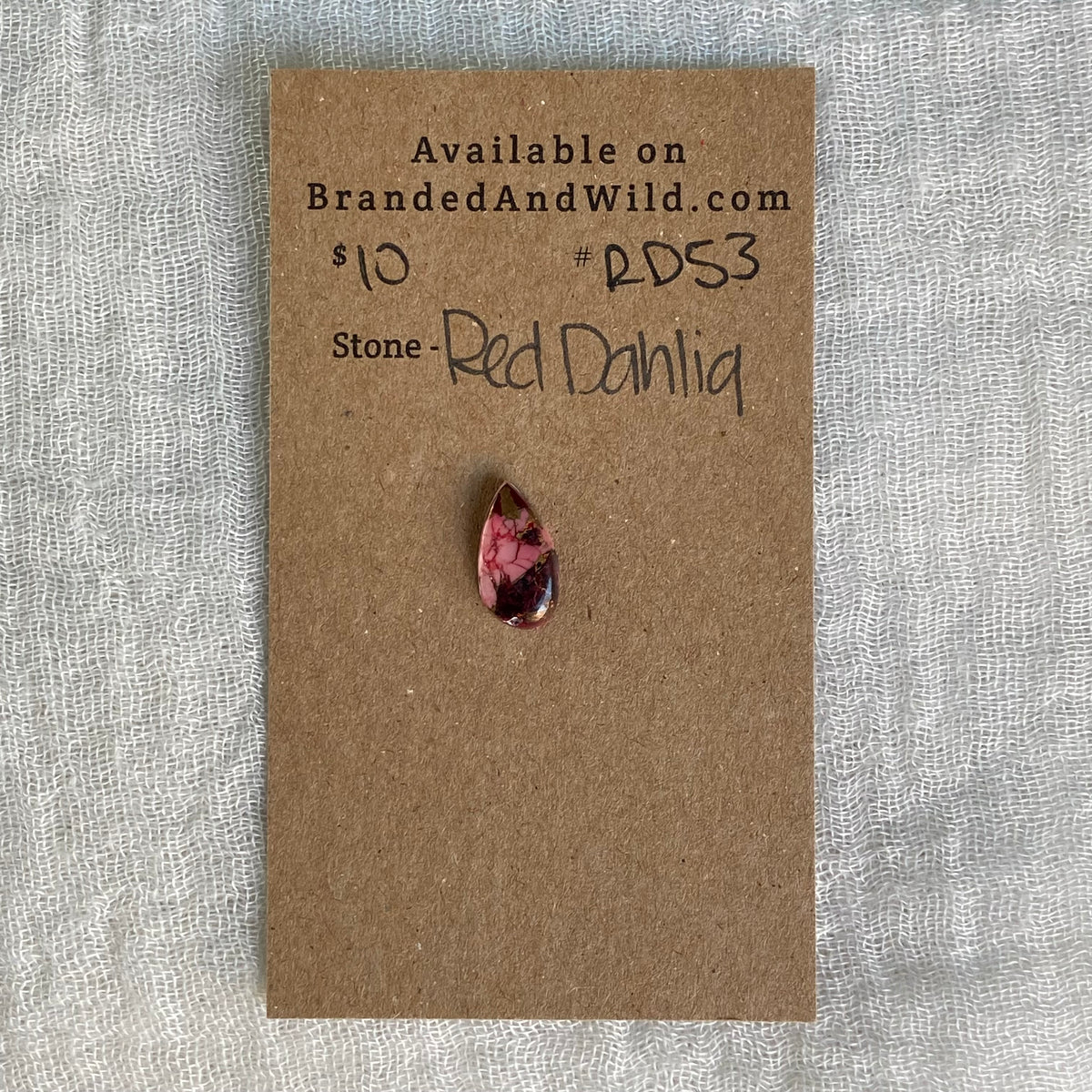 Red Dahlia Cabochon - RD53