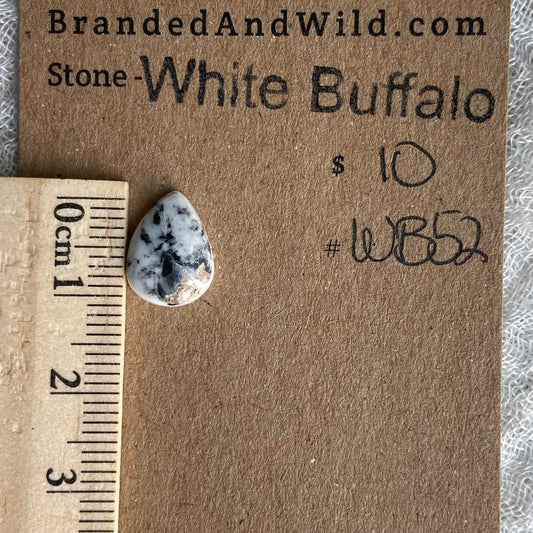 White Buffalo Cabochon - WB52