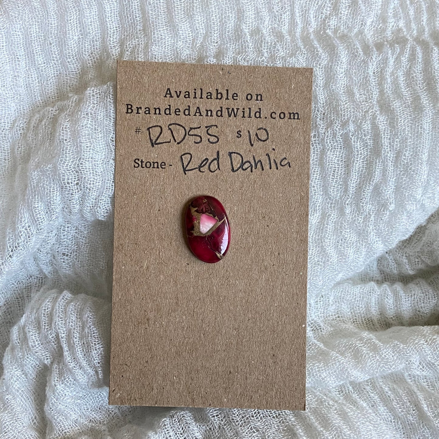 Red Dahlia Cabochon - RD55