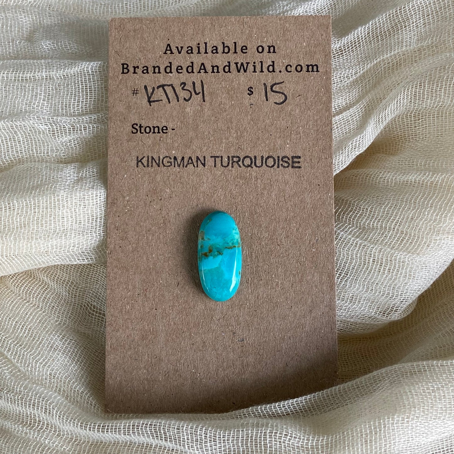 Kingman Turquoise Cabochon - KT134 19BF547B-7ADF-41ED-9AA7-BE4F50F53503 Brandedandwild.com
