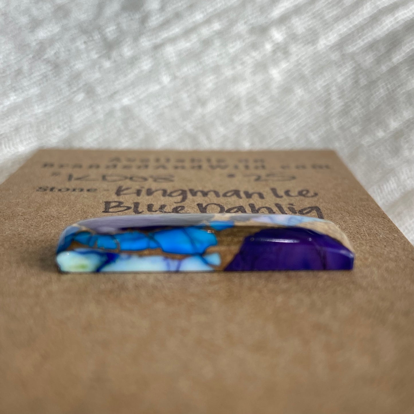 Kingman Ice Blue Dahlia Cabochon - KD08