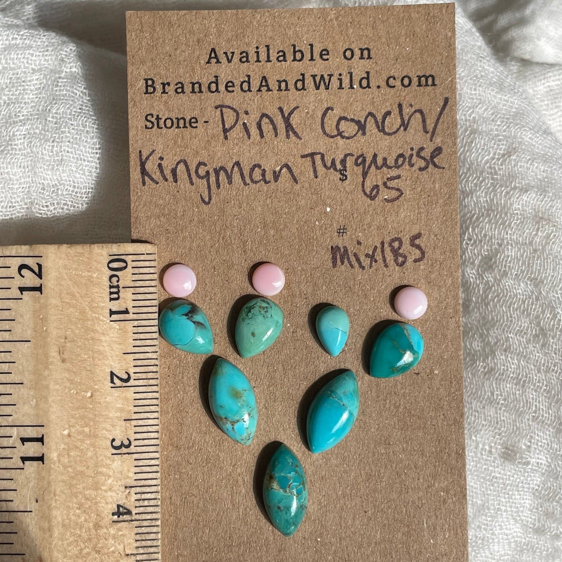 Kingman / Pink Conch Cabochon - Mix185 19E979D8-EDA1-40F5-AF76-93B26F07637D Brandedandwild.com