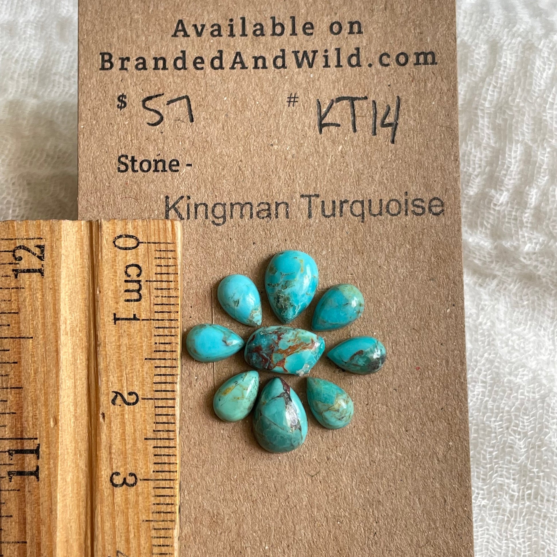 Kingman Turquoise Cabochon - KT14 19F037FF-19B1-4E09-B058-F5248CBBE4D0 Brandedandwild.com