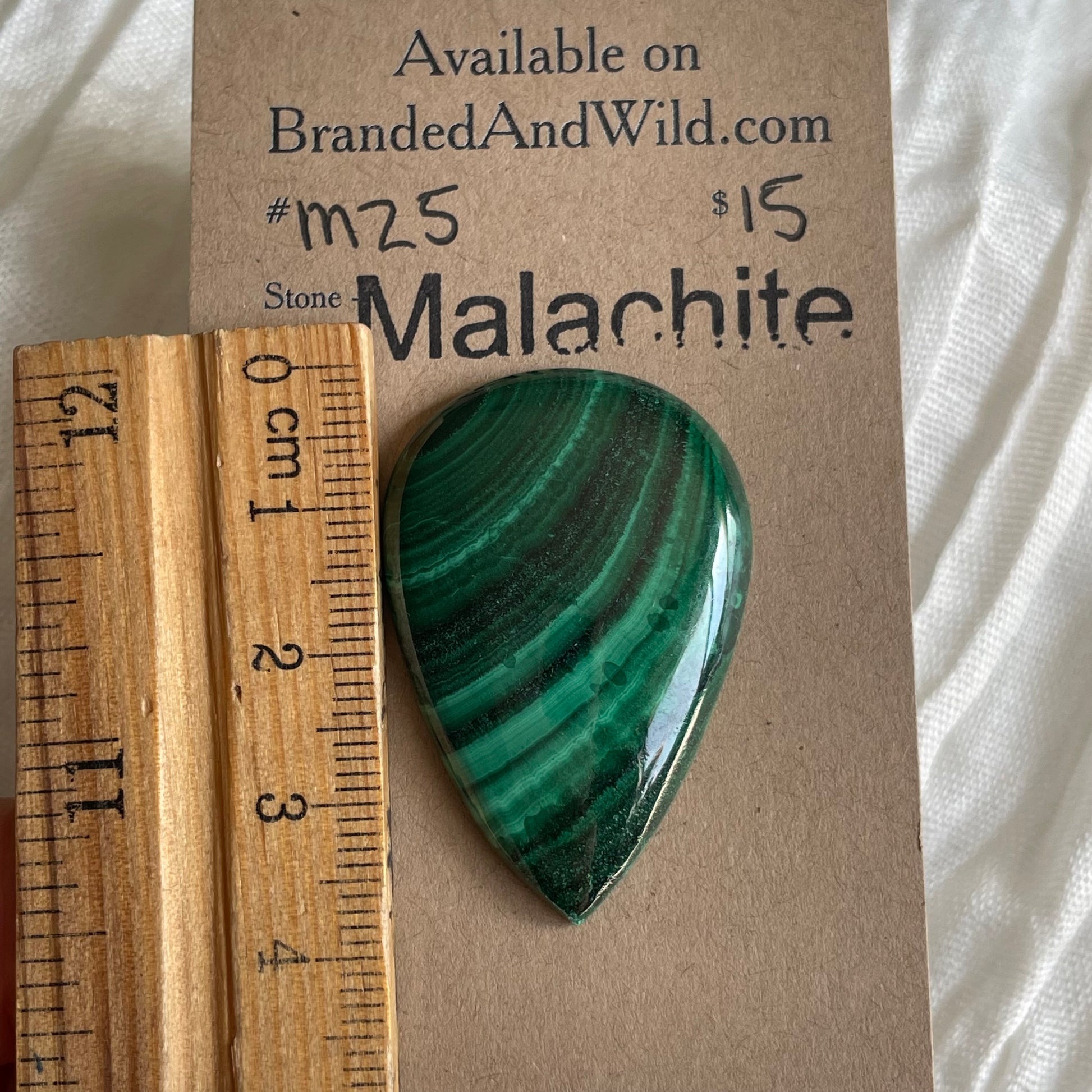 Malachite Cabochon - M25 19F9CB1D-731D-4976-9805-EB5A69492B66 Brandedandwild.com