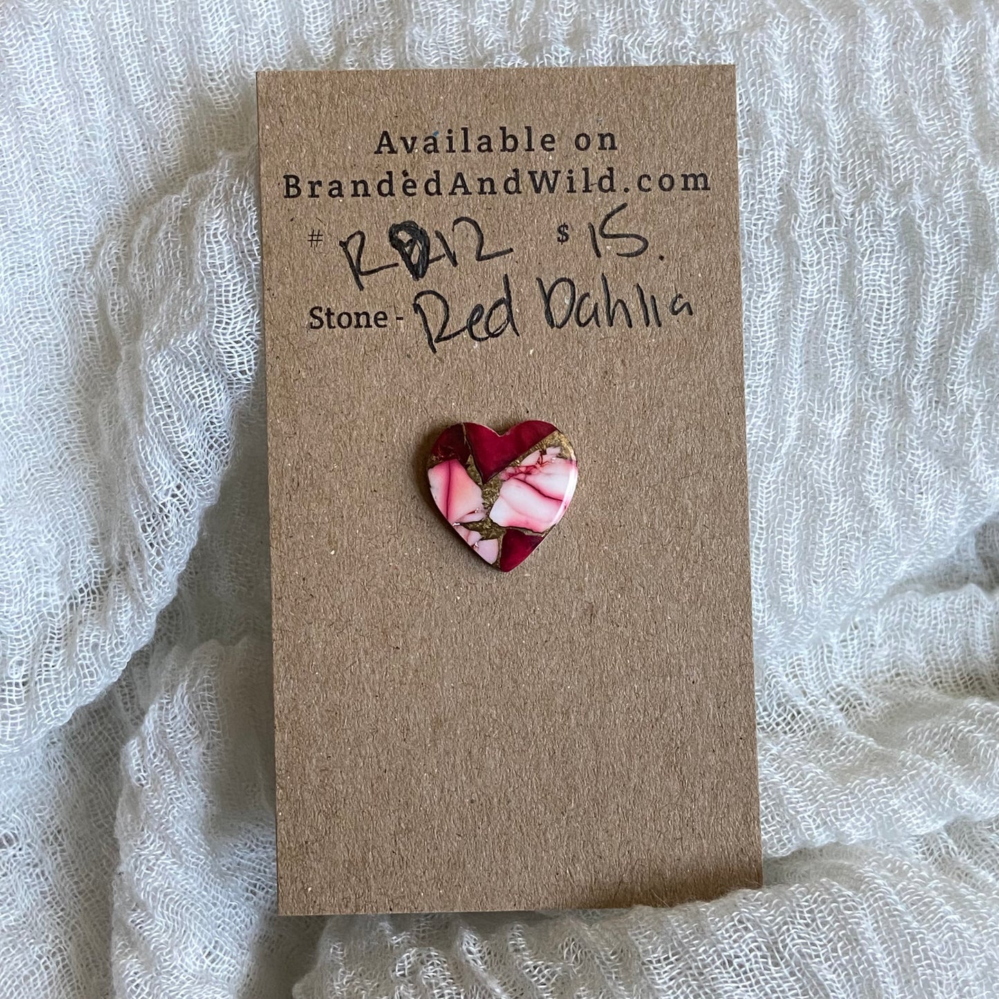 Red Dahlia Cabochon - RD12