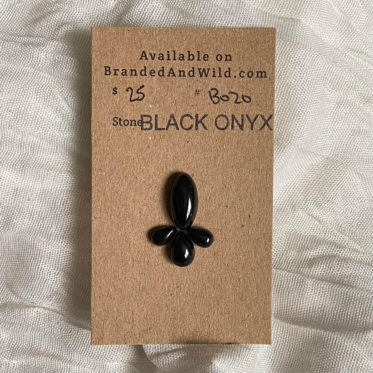Black Onyx - Cabochon - B020 1A1F48BC-23C6-48C5-A310-B9E68B34530B Brandedandwild.com