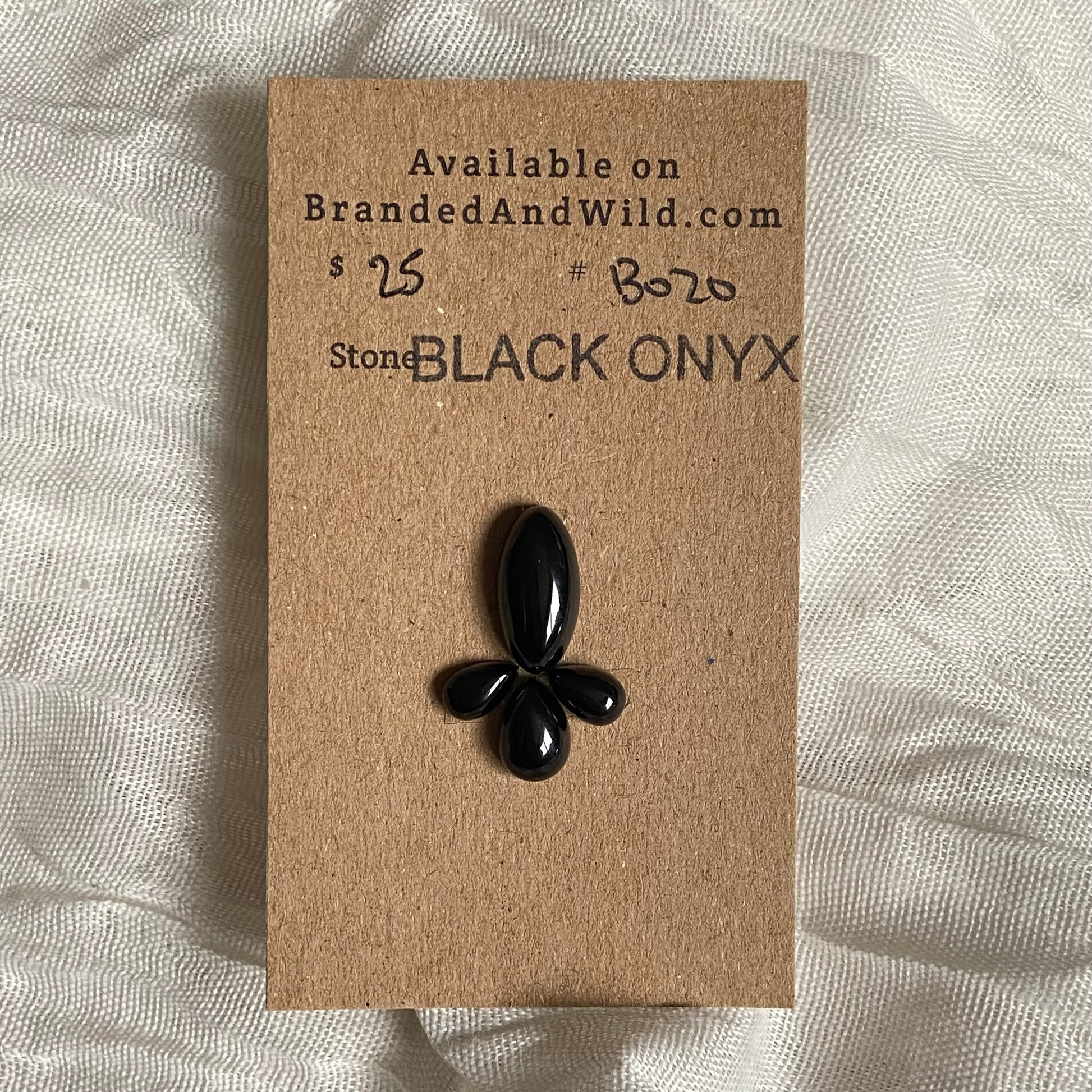 Black Onyx - Cabochon - B020 1A1F48BC-23C6-48C5-A310-B9E68B34530B Brandedandwild.com