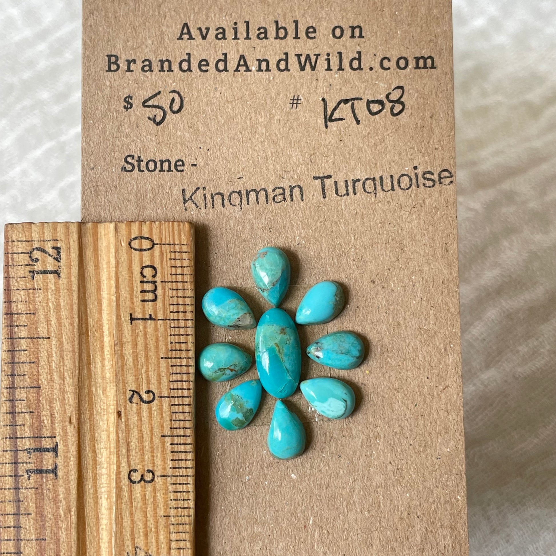Kingman Turquoise Cabochon - KT08 1A22DDEC-C648-440C-89FE-D7BF98694E80 Brandedandwild.com