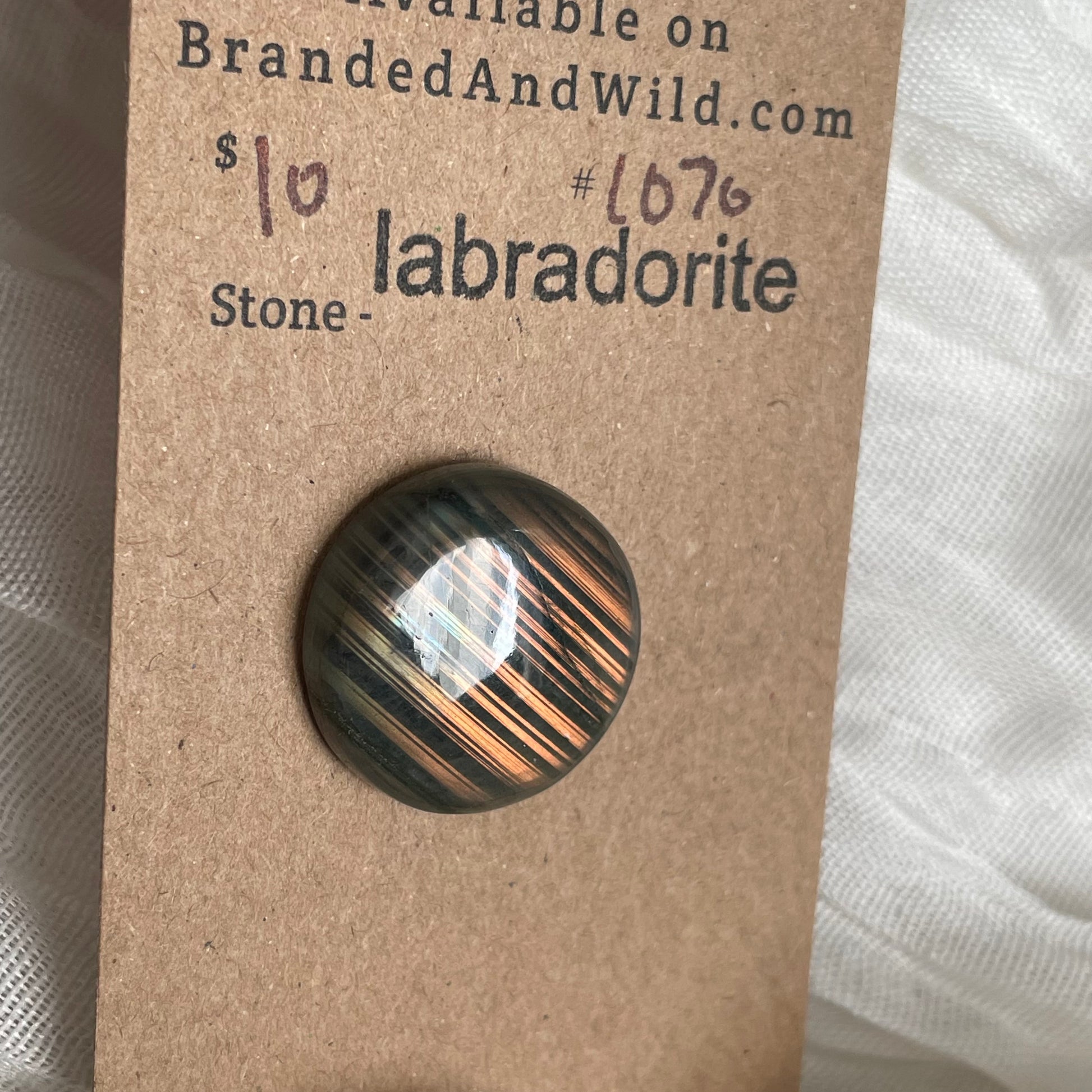 Labradorite Cabochon - L070 1A38D00F-2D82-4A28-BEF5-D3687CA5FD77 Brandedandwild.com