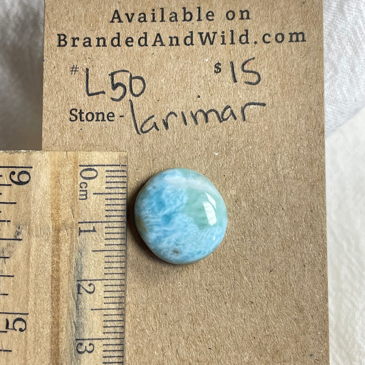 Larimar Cabochon - L50 1A6B50A3-7F62-4D60-90CC-06CC9392FAA9 Brandedandwild.com